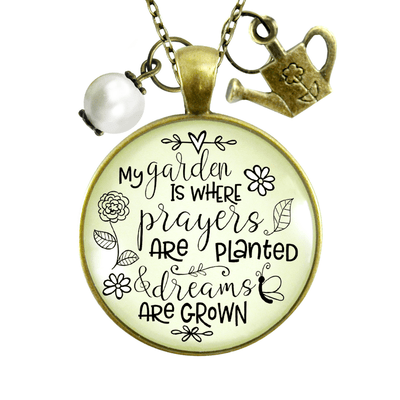 Gutsy Goodness Faithful Gardener Necklace My Garden Where Prayers are Planted Gift Jewelry 24" - Gutsy Goodness;Faithful Gardener Necklace My Garden Where Prayers Are Planted Gift Jewelry 24" - Gutsy Goodness Handmade Jewelry Gifts