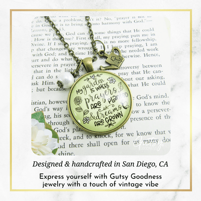 Gutsy Goodness Faithful Gardener Necklace My Garden Where Prayers are Planted Gift Jewelry 24" - Gutsy Goodness;Faithful Gardener Necklace My Garden Where Prayers Are Planted Gift Jewelry 24" - Gutsy Goodness Handmade Jewelry Gifts