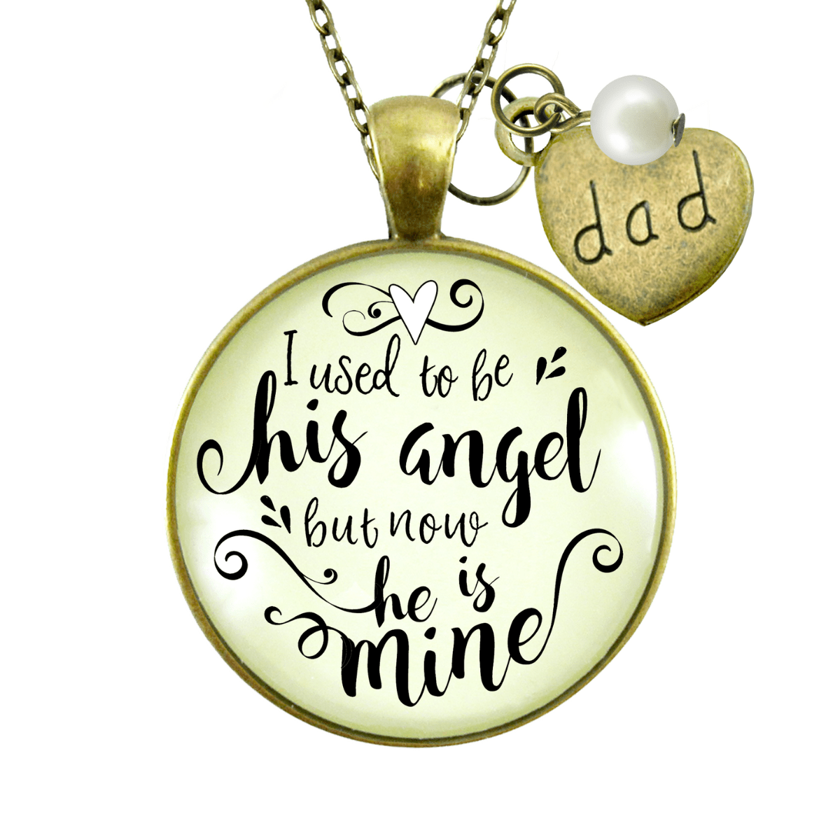 Remembering Dad Memorial Necklace I Used to Be His Angel Now