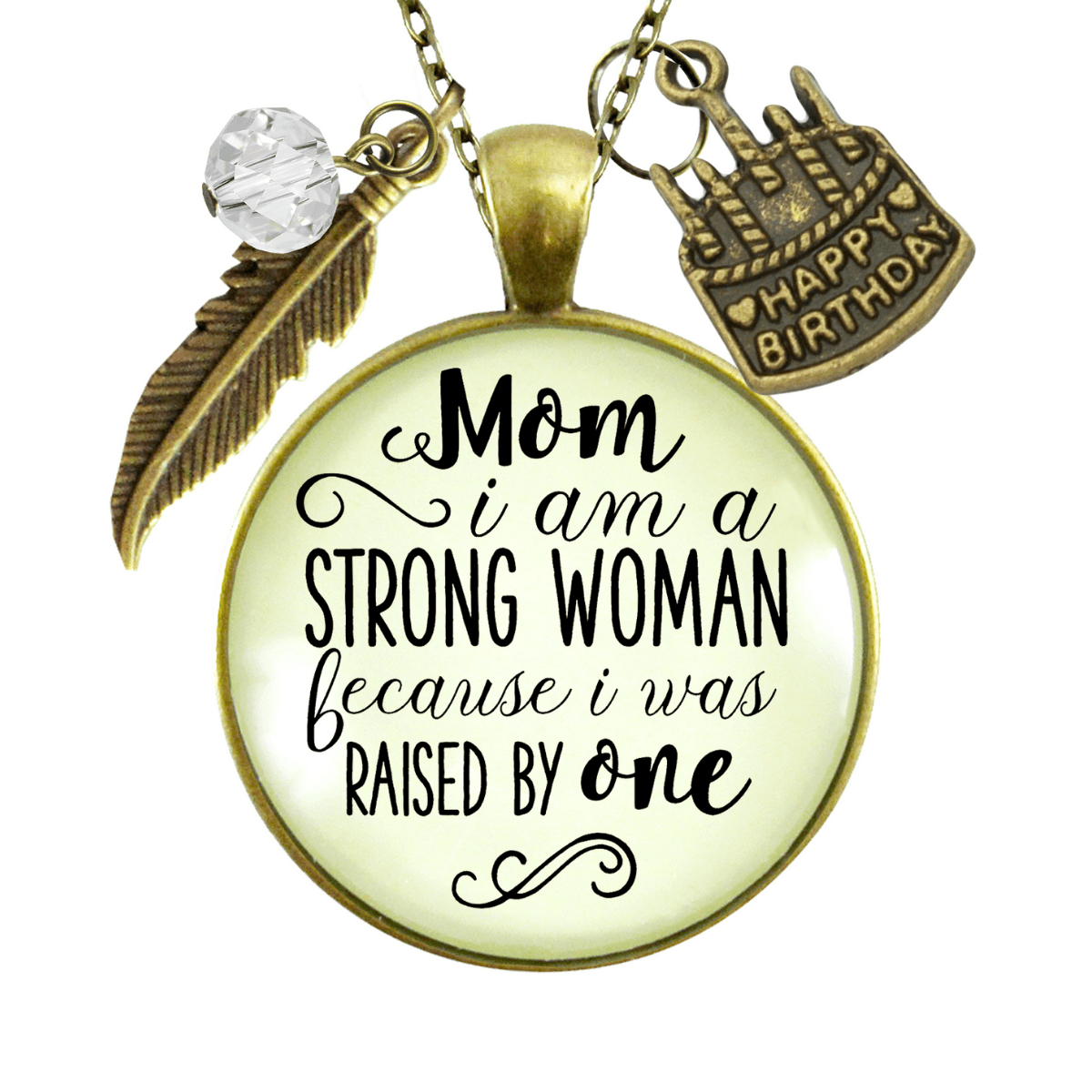 Gutsy Goodness Mom Birthday Gift Necklace I am a Strong Woman from Daughter Jewelry - Gutsy Goodness Handmade Jewelry;Mom Birthday Gift Necklace I Am A Strong Woman From Daughter Jewelry - Gutsy Goodness Handmade Jewelry Gifts