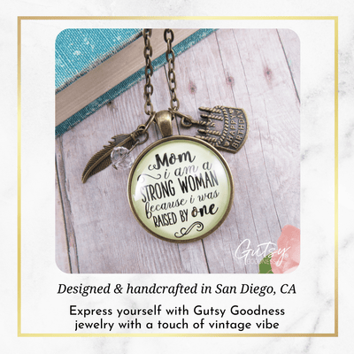 Gutsy Goodness Mom Birthday Gift Necklace I am a Strong Woman from Daughter Jewelry - Gutsy Goodness Handmade Jewelry;Mom Birthday Gift Necklace I Am A Strong Woman From Daughter Jewelry - Gutsy Goodness Handmade Jewelry Gifts