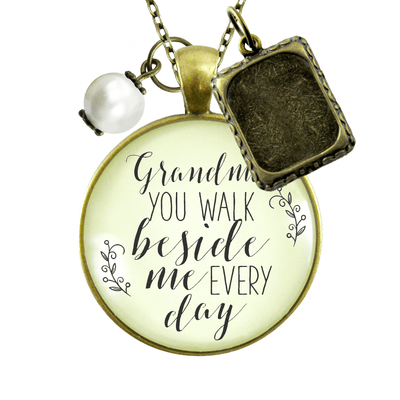 Gutsy Goodness Grandma Memorial Necklace You Walk Beside Me Every day Jewelry - Gutsy Goodness Handmade Jewelry;Grandma Memorial Necklace You Walk Beside Me Every Day Jewelry - Gutsy Goodness Handmade Jewelry Gifts
