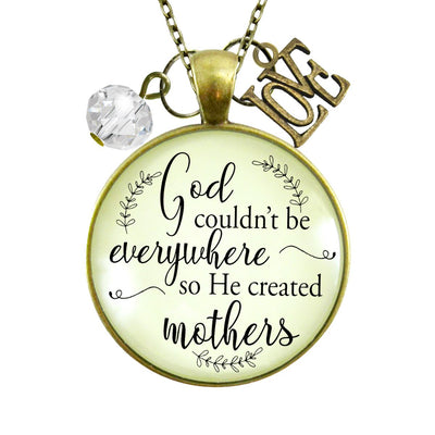 Blessed Mom Necklace God Couldn't Be Everywhere Christian Jewelry