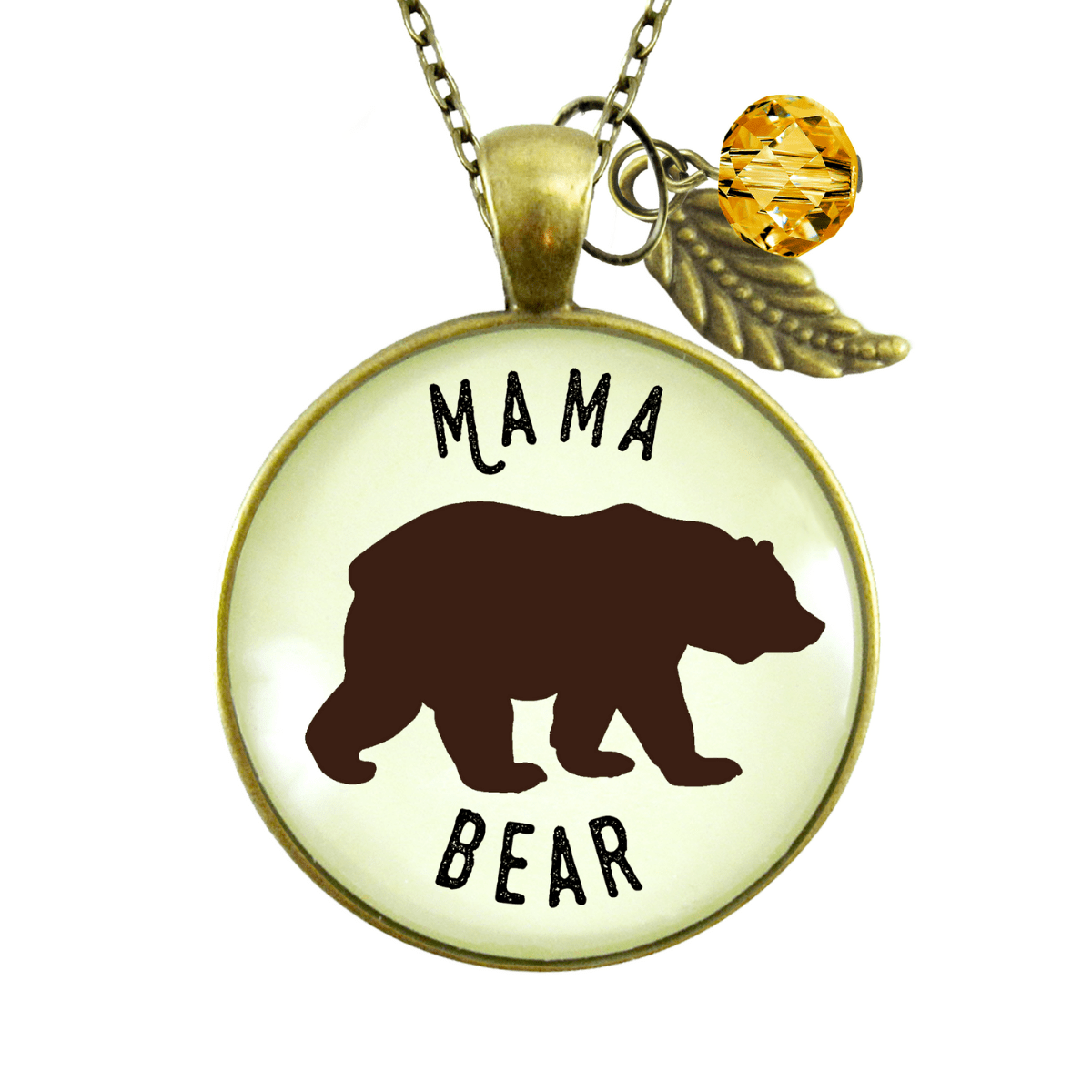 Rose Gold Mama Bear Pendant – The Golden Bear