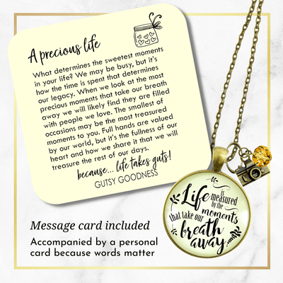 Gutsy Goodness Life Necklace Measured By Moments That Take Our Breath Away Jewelry - Gutsy Goodness;Life Necklace Measured By Moments That Take Our Breath Away Jewelry - Gutsy Goodness Handmade Jewelry Gifts