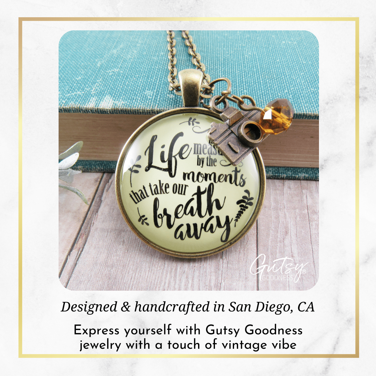 Gutsy Goodness Life Necklace Measured By Moments That Take Our Breath Away Jewelry - Gutsy Goodness;Life Necklace Measured By Moments That Take Our Breath Away Jewelry - Gutsy Goodness Handmade Jewelry Gifts