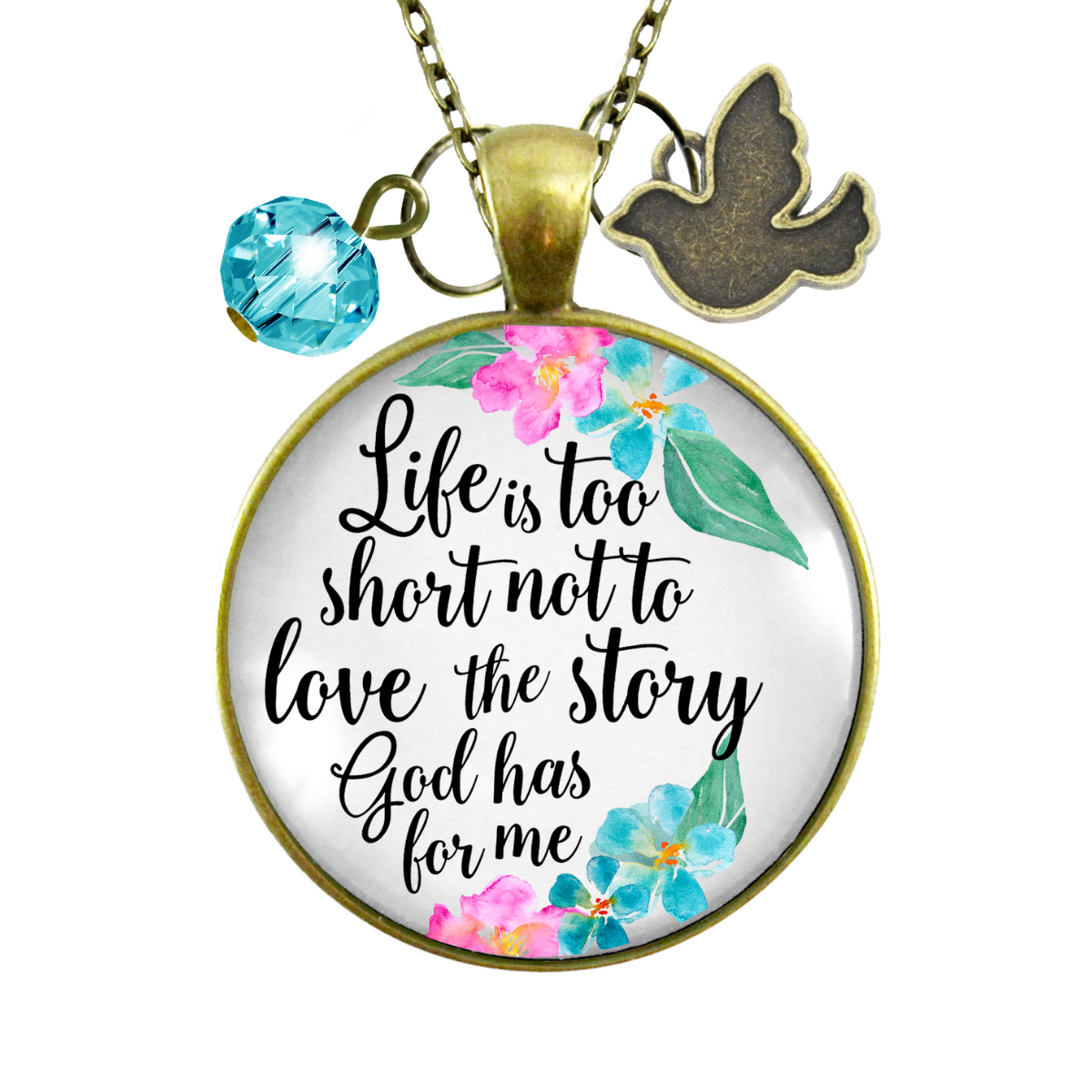 Gutsy Goodness Faith Necklace Life is Too Short Not To Love The Story God Has For Me - Gutsy Goodness;Faith Necklace Life Is Too Short Not To Love The Story God Has For Me - Gutsy Goodness Handmade Jewelry Gifts