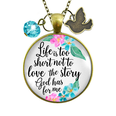 Gutsy Goodness Faith Necklace Life is Too Short Not To Love The Story God Has For Me - Gutsy Goodness;Faith Necklace Life Is Too Short Not To Love The Story God Has For Me - Gutsy Goodness Handmade Jewelry Gifts