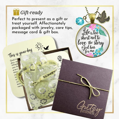 Gutsy Goodness Faith Necklace Life is Too Short Not To Love The Story God Has For Me - Gutsy Goodness;Faith Necklace Life Is Too Short Not To Love The Story God Has For Me - Gutsy Goodness Handmade Jewelry Gifts