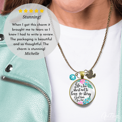 Gutsy Goodness Faith Necklace Life is Too Short Not To Love The Story God Has For Me - Gutsy Goodness;Faith Necklace Life Is Too Short Not To Love The Story God Has For Me - Gutsy Goodness Handmade Jewelry Gifts