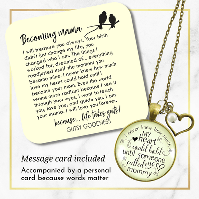 Gutsy Goodness Mommy Necklace Never Knew How Much Heart Gift Mothers Jewelry - Gutsy Goodness Handmade Jewelry;Mommy Necklace Never Knew How Much Heart Gift Mothers Jewelry - Gutsy Goodness Handmade Jewelry Gifts
