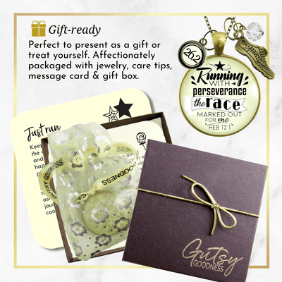 Running The Race With Perseverance 26.2 Marathon - Gutsy Goodness Handmade Jewelry Gifts