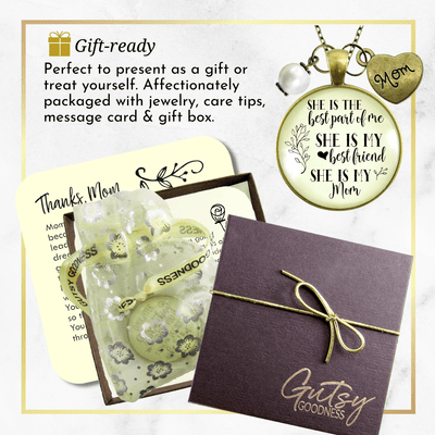 Gutsy Goodness Mom Necklace She is the Best Part of Me Jewelry Gift from Daughter - Gutsy Goodness Handmade Jewelry;Mom Necklace She Is The Best Part Of Me Jewelry Gift From Daughter - Gutsy Goodness Handmade Jewelry Gifts