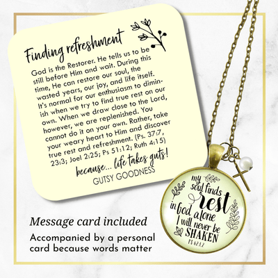 Gutsy Goodness Faith Necklace My Soul Finds Rest God Bible Saying Jewelry - Gutsy Goodness Handmade Jewelry;Faith Necklace My Soul Finds Rest God Bible Saying Jewelry - Gutsy Goodness Handmade Jewelry Gifts