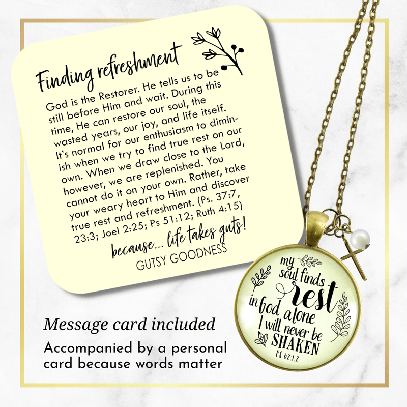 Gutsy Goodness Faith Necklace My Soul Finds Rest God Bible Saying Jewelry - Gutsy Goodness Handmade Jewelry;Faith Necklace My Soul Finds Rest God Bible Saying Jewelry - Gutsy Goodness Handmade Jewelry Gifts
