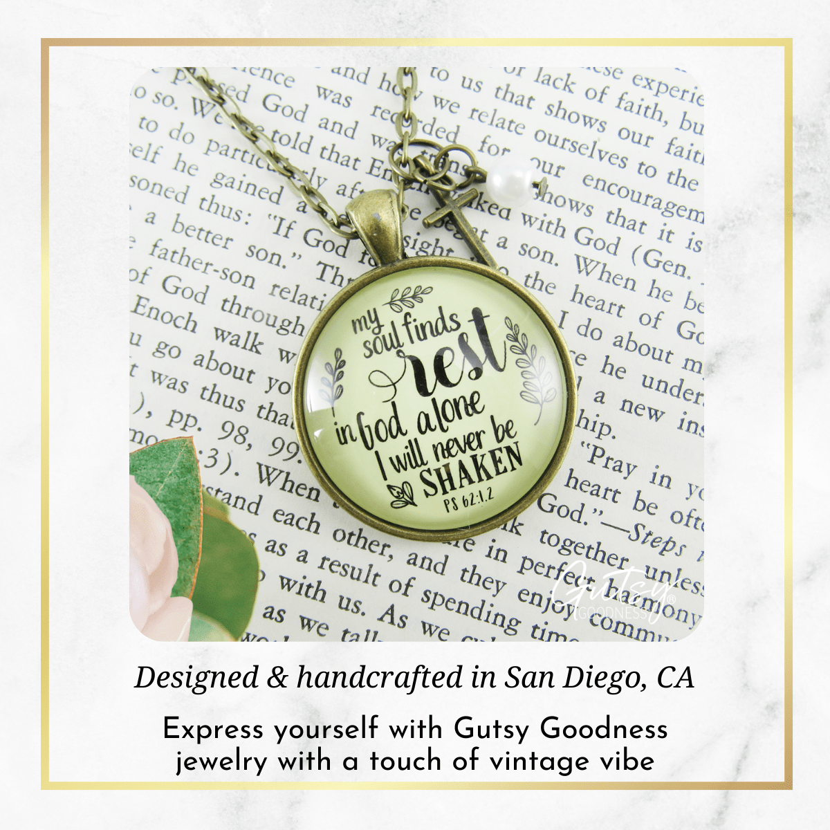 Gutsy Goodness Faith Necklace My Soul Finds Rest God Bible Saying Jewelry - Gutsy Goodness Handmade Jewelry;Faith Necklace My Soul Finds Rest God Bible Saying Jewelry - Gutsy Goodness Handmade Jewelry Gifts