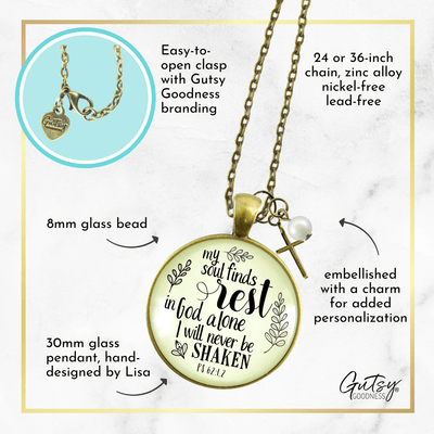 Gutsy Goodness Faith Necklace My Soul Finds Rest God Bible Saying Jewelry - Gutsy Goodness Handmade Jewelry;Faith Necklace My Soul Finds Rest God Bible Saying Jewelry - Gutsy Goodness Handmade Jewelry Gifts