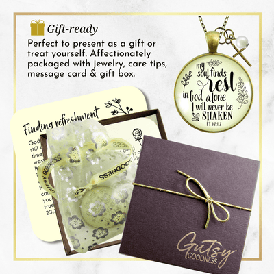 Gutsy Goodness Faith Necklace My Soul Finds Rest God Bible Saying Jewelry - Gutsy Goodness Handmade Jewelry;Faith Necklace My Soul Finds Rest God Bible Saying Jewelry - Gutsy Goodness Handmade Jewelry Gifts