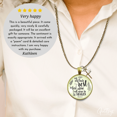 Gutsy Goodness Faith Necklace My Soul Finds Rest God Bible Saying Jewelry - Gutsy Goodness Handmade Jewelry;Faith Necklace My Soul Finds Rest God Bible Saying Jewelry - Gutsy Goodness Handmade Jewelry Gifts
