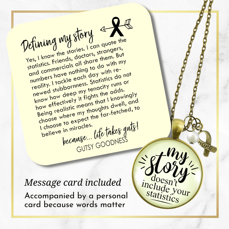 Gutsy Goodness Survivor Necklace My Story Doesn't Include Statistics Funny Jewelry - Gutsy Goodness;Survivor Necklace My Story Doesn't Include Statistics Funny Jewelry - Gutsy Goodness Handmade Jewelry Gifts
