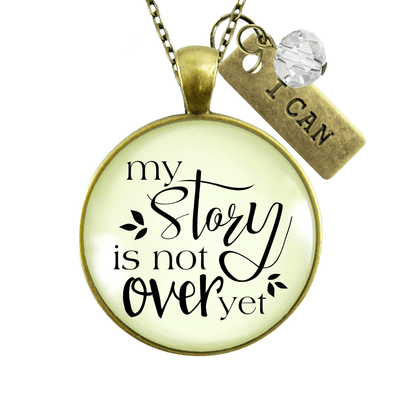 Gutsy Goodness My Story Isn't Over Yet Necklace Survivor Saying Warrior Jewelry Gift - Gutsy Goodness Handmade Jewelry;My Story Isn't Over Yet Necklace Survivor Saying Warrior Jewelry Gift - Gutsy Goodness Handmade Jewelry Gifts