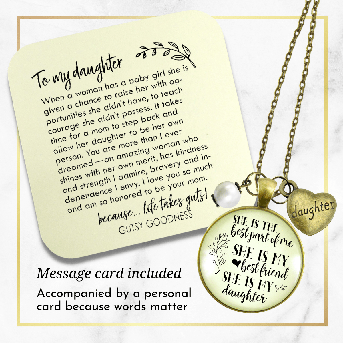 Gutsy Goodness To Daughter From Mother Necklace Best Part of Me My Daughter Jewelry Gift - Gutsy Goodness Handmade Jewelry;To Daughter From Mother Necklace Best Part Of Me My Daughter Jewelry Gift - Gutsy Goodness Handmade Jewelry Gifts