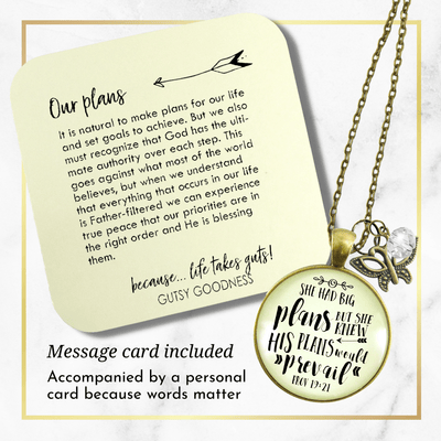 Gutsy Goodness She Had Big Plans Faith Inspired Necklace Life Journey Quote Jewelry - Gutsy Goodness Handmade Jewelry;She Had Big Plans Faith Inspired Necklace Life Journey Quote Jewelry - Gutsy Goodness Handmade Jewelry Gifts