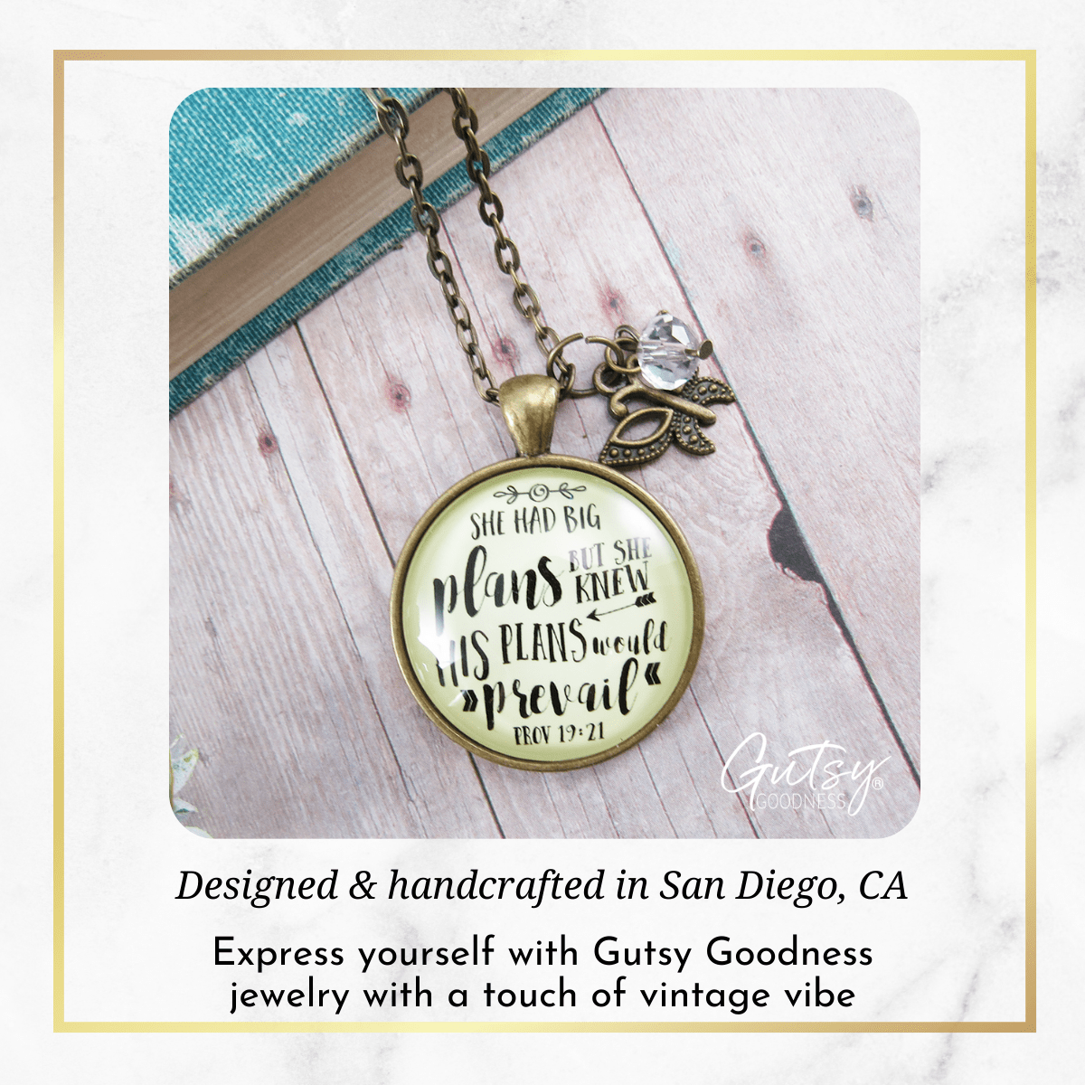 Gutsy Goodness She Had Big Plans Faith Inspired Necklace Life Journey Quote Jewelry - Gutsy Goodness Handmade Jewelry;She Had Big Plans Faith Inspired Necklace Life Journey Quote Jewelry - Gutsy Goodness Handmade Jewelry Gifts