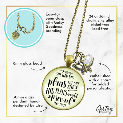 Gutsy Goodness She Had Big Plans Faith Inspired Necklace Life Journey Quote Jewelry - Gutsy Goodness Handmade Jewelry;She Had Big Plans Faith Inspired Necklace Life Journey Quote Jewelry - Gutsy Goodness Handmade Jewelry Gifts