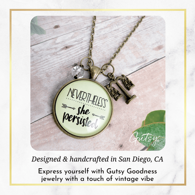 Gutsy Goodness Law School Graduation Necklace Nevertheless She Persisted - Gutsy Goodness Handmade Jewelry;Law School Graduation Necklace Nevertheless She Persisted - Gutsy Goodness Handmade Jewelry Gifts