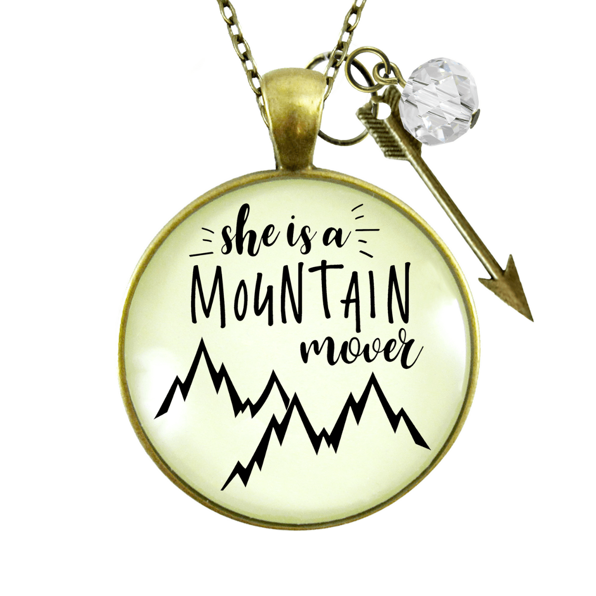 Gutsy Goodness She is a Mountain Mover Necklace Motivated Life Attitude Jewelry - Gutsy Goodness Handmade Jewelry;She Is A Mountain Mover Necklace Motivated Life Attitude Jewelry - Gutsy Goodness Handmade Jewelry Gifts