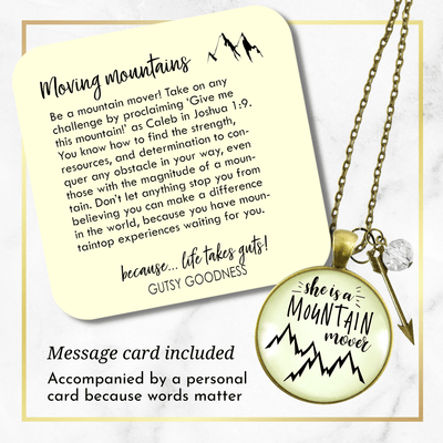 Gutsy Goodness She is a Mountain Mover Necklace Motivated Life Attitude Jewelry - Gutsy Goodness Handmade Jewelry;She Is A Mountain Mover Necklace Motivated Life Attitude Jewelry - Gutsy Goodness Handmade Jewelry Gifts