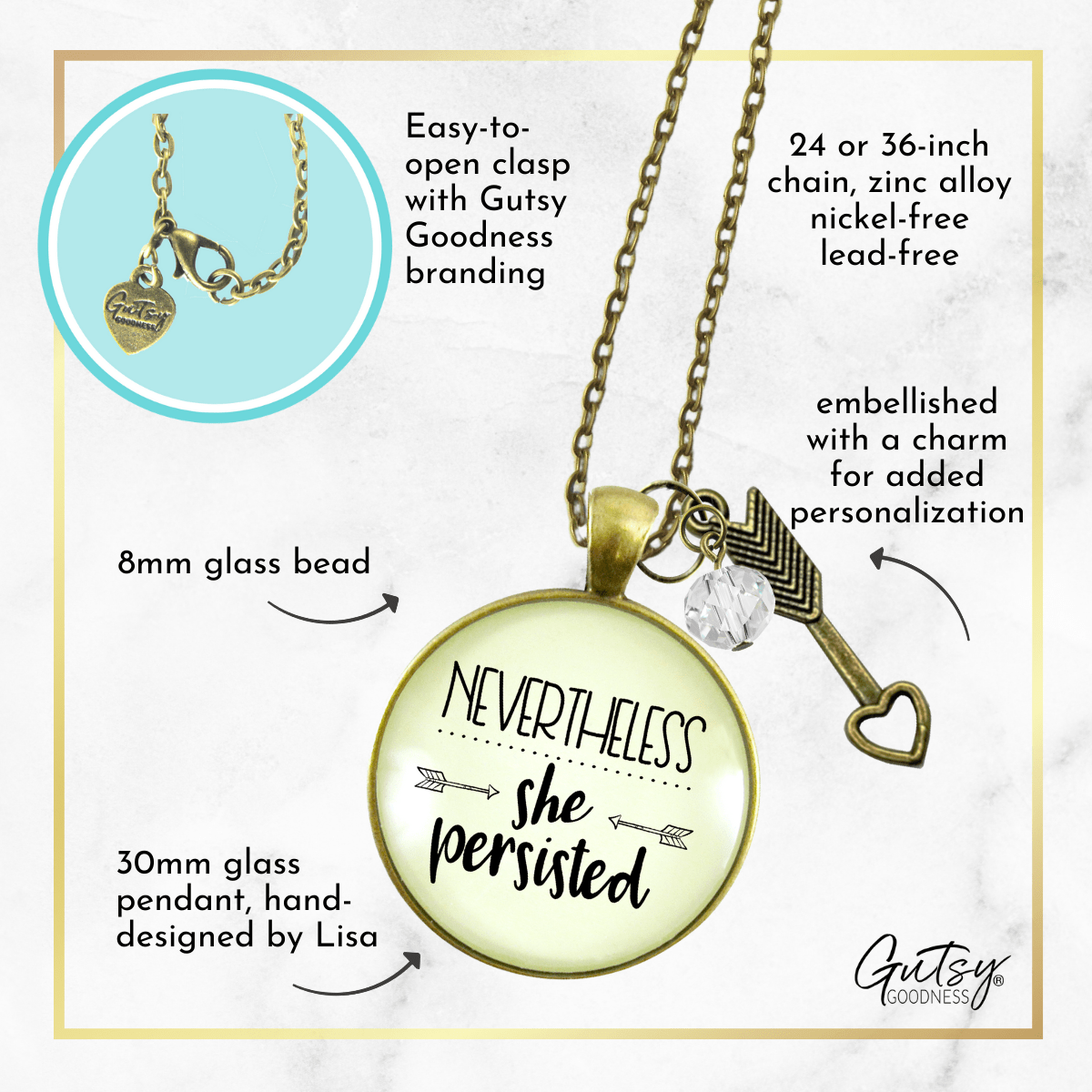 Nevertheless she 2025 persisted jewelry