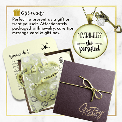 Gutsy Goodness Nevertheless She Persisted Necklace Hustle Success Quote Believe Jewelry - Gutsy Goodness Handmade Jewelry;Nevertheless She Persisted Necklace Hustle Success Quote Believe Jewelry - Gutsy Goodness Handmade Jewelry Gifts