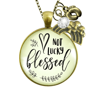 Rainbow Baby Necklace Not Lucky Bless Jewelry Encourage For Mom After Loss Storm - Gutsy Goodness