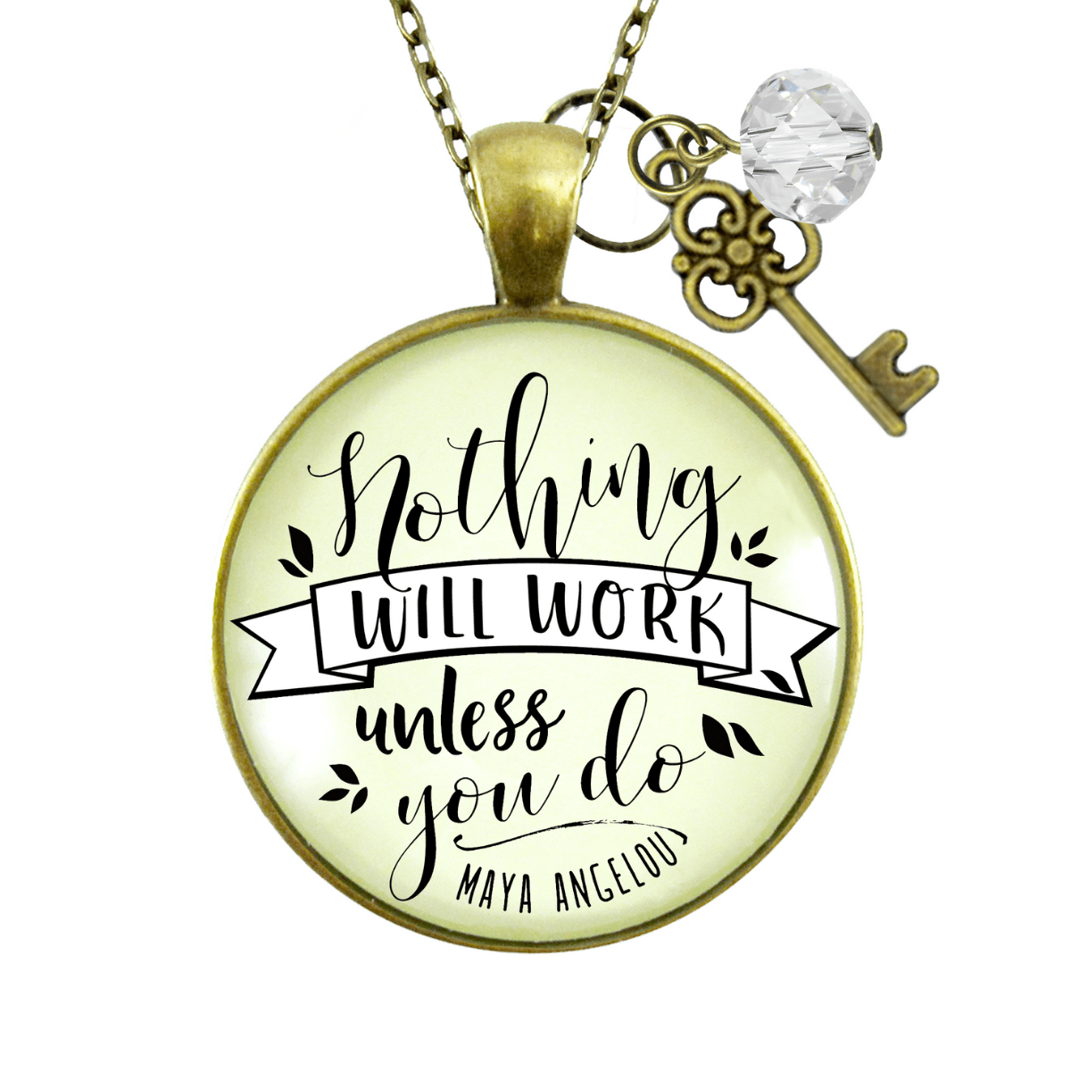 Gutsy Goodness Hustle Necklace Nothing Will Work Unless You Do Mantra Jewelry Entrepreneur Gift - Gutsy Goodness Handmade Jewelry;Hustle Necklace Nothing Will Work Unless You Do Mantra Jewelry Entrepreneur Gift - Gutsy Goodness Handmade Jewelry Gifts