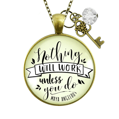 Gutsy Goodness Hustle Necklace Nothing Will Work Unless You Do Mantra Jewelry Entrepreneur Gift - Gutsy Goodness Handmade Jewelry;Hustle Necklace Nothing Will Work Unless You Do Mantra Jewelry Entrepreneur Gift - Gutsy Goodness Handmade Jewelry Gifts