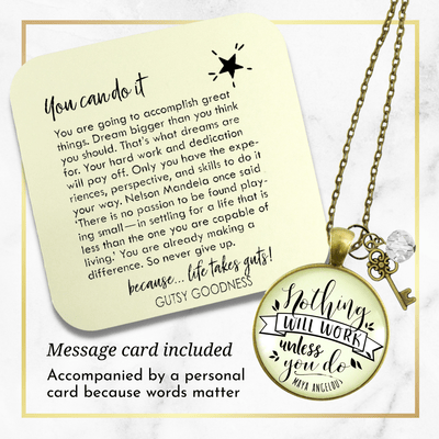 Gutsy Goodness Hustle Necklace Nothing Will Work Unless You Do Mantra Jewelry Entrepreneur Gift - Gutsy Goodness Handmade Jewelry;Hustle Necklace Nothing Will Work Unless You Do Mantra Jewelry Entrepreneur Gift - Gutsy Goodness Handmade Jewelry Gifts