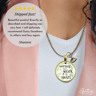 Gutsy Goodness Nurse Necklace Nursing Work Heart Thank You Gift Medical Womens Charm Jewelry - Gutsy Goodness Handmade Jewelry;Nurse Necklace Nursing Work Heart Thank You Gift Medical Womens Charm Jewelry - Gutsy Goodness Handmade Jewelry Gifts