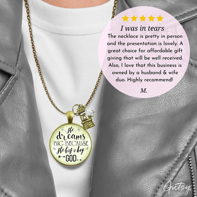 Gutsy Goodness Dreamer Necklace She Dreams Big God Faith Inspired Women Jewelry - Gutsy Goodness;Dreamer Necklace She Dreams Big God Faith Inspired Women Jewelry - Gutsy Goodness Handmade Jewelry Gifts