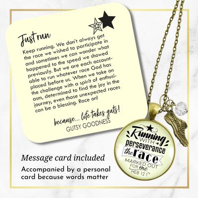 Gutsy Goodness Runners Necklace Run Perseverance Faith Marathon Jewelry - Gutsy Goodness Handmade Jewelry;Runners Necklace Run Perseverance Faith Marathon Jewelry - Gutsy Goodness Handmade Jewelry Gifts