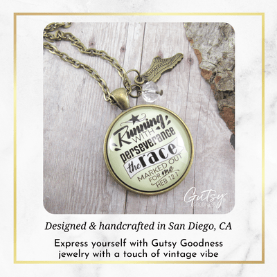Gutsy Goodness Runners Necklace Run Perseverance Faith Marathon Jewelry - Gutsy Goodness Handmade Jewelry;Runners Necklace Run Perseverance Faith Marathon Jewelry - Gutsy Goodness Handmade Jewelry Gifts