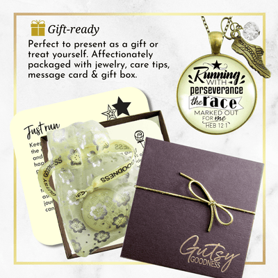 Gutsy Goodness Runners Necklace Run Perseverance Faith Marathon Jewelry - Gutsy Goodness Handmade Jewelry;Runners Necklace Run Perseverance Faith Marathon Jewelry - Gutsy Goodness Handmade Jewelry Gifts