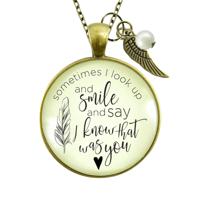 Gutsy Goodness Memorial Necklace Sometimes Times I Look Up Miss You Remembrance Gift - Gutsy Goodness Handmade Jewelry;Memorial Necklace Sometimes Times I Look Up Miss You Remembrance Gift - Gutsy Goodness Handmade Jewelry Gifts