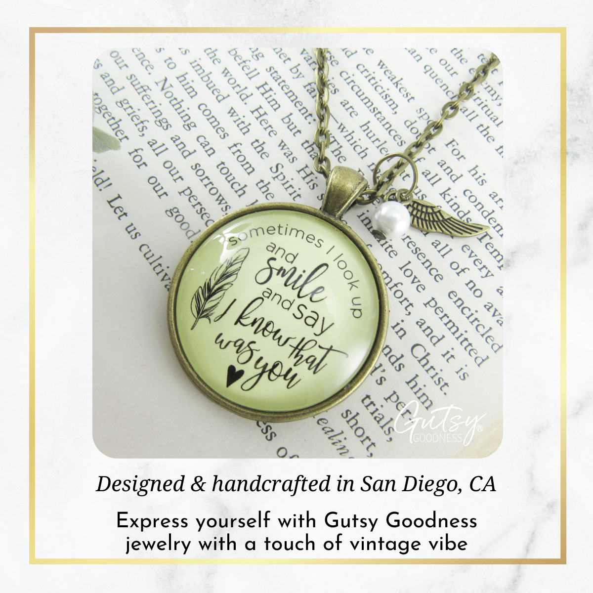 Gutsy Goodness Memorial Necklace Sometimes Times I Look Up Miss You Remembrance Gift - Gutsy Goodness Handmade Jewelry;Memorial Necklace Sometimes Times I Look Up Miss You Remembrance Gift - Gutsy Goodness Handmade Jewelry Gifts
