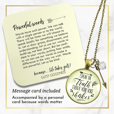 Gutsy Goodness Speak Truth Even Voice Shakes Necklace Brave Jewelry Message - Gutsy Goodness Handmade Jewelry;Speak Truth Even Voice Shakes Necklace Brave Jewelry Message - Gutsy Goodness Handmade Jewelry Gifts
