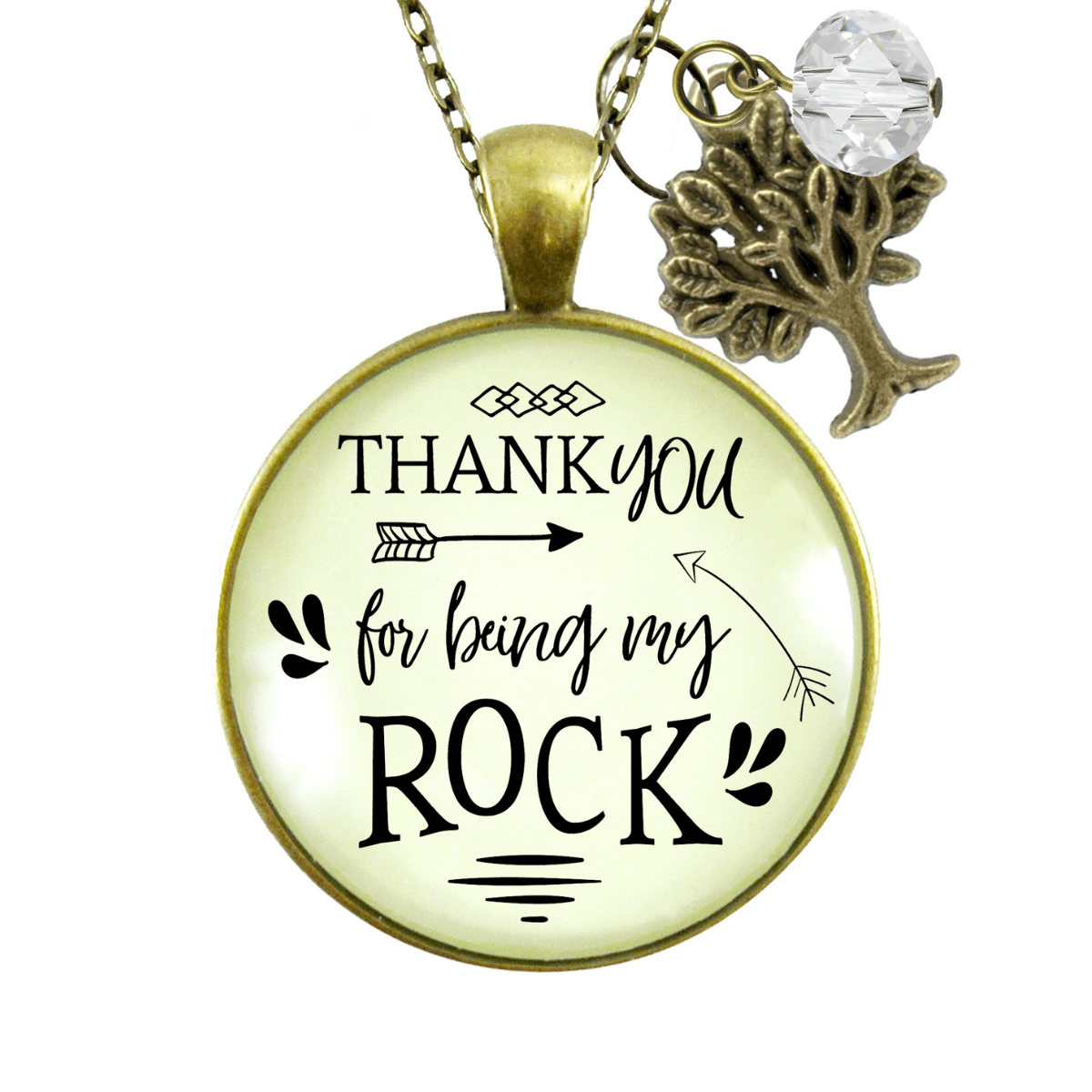 Thank You For Being My Rock Keychain - Gutsy Goodness;Thank You For Being My Rock Keychain - Gutsy Goodness Handmade Jewelry Gifts