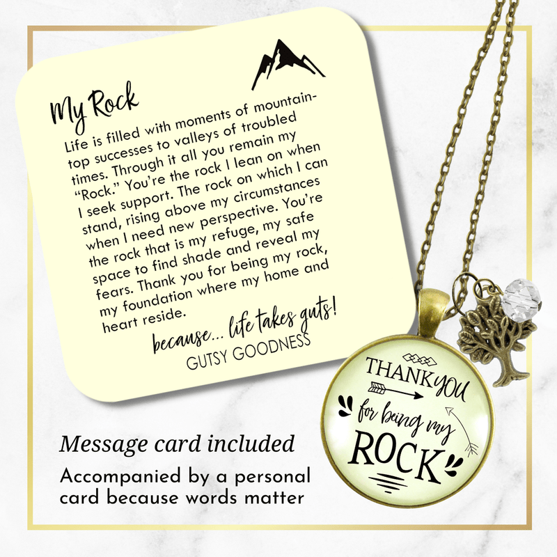 Thank You For Being My Rock Keychain - Gutsy Goodness;Thank You For Being My Rock Keychain - Gutsy Goodness Handmade Jewelry Gifts