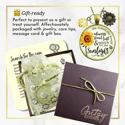 Gutsy Goodness Sunflower Necklace She Vowed Sunlight Inspiration Jewelry - Gutsy Goodness Handmade Jewelry;Sunflower Necklace She Vowed Sunlight Inspiration Jewelry - Gutsy Goodness Handmade Jewelry Gifts
