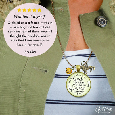 Gutsy Goodness Lion Necklace She Knew When to Be Sweet Fierce Womens Brave Life Jewelry - Gutsy Goodness;Lion Necklace She Knew When To Be Sweet Fierce Womens Brave Life Jewelry - Gutsy Goodness Handmade Jewelry Gifts